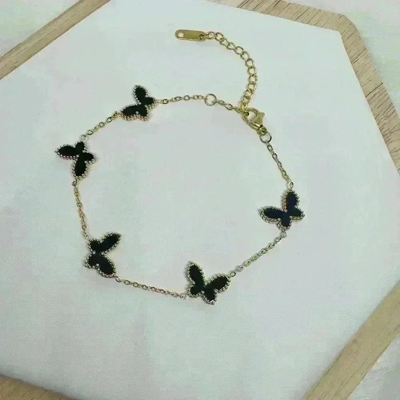 Butterfly Buttercup Bracelet in Black - Picture 7 of 7